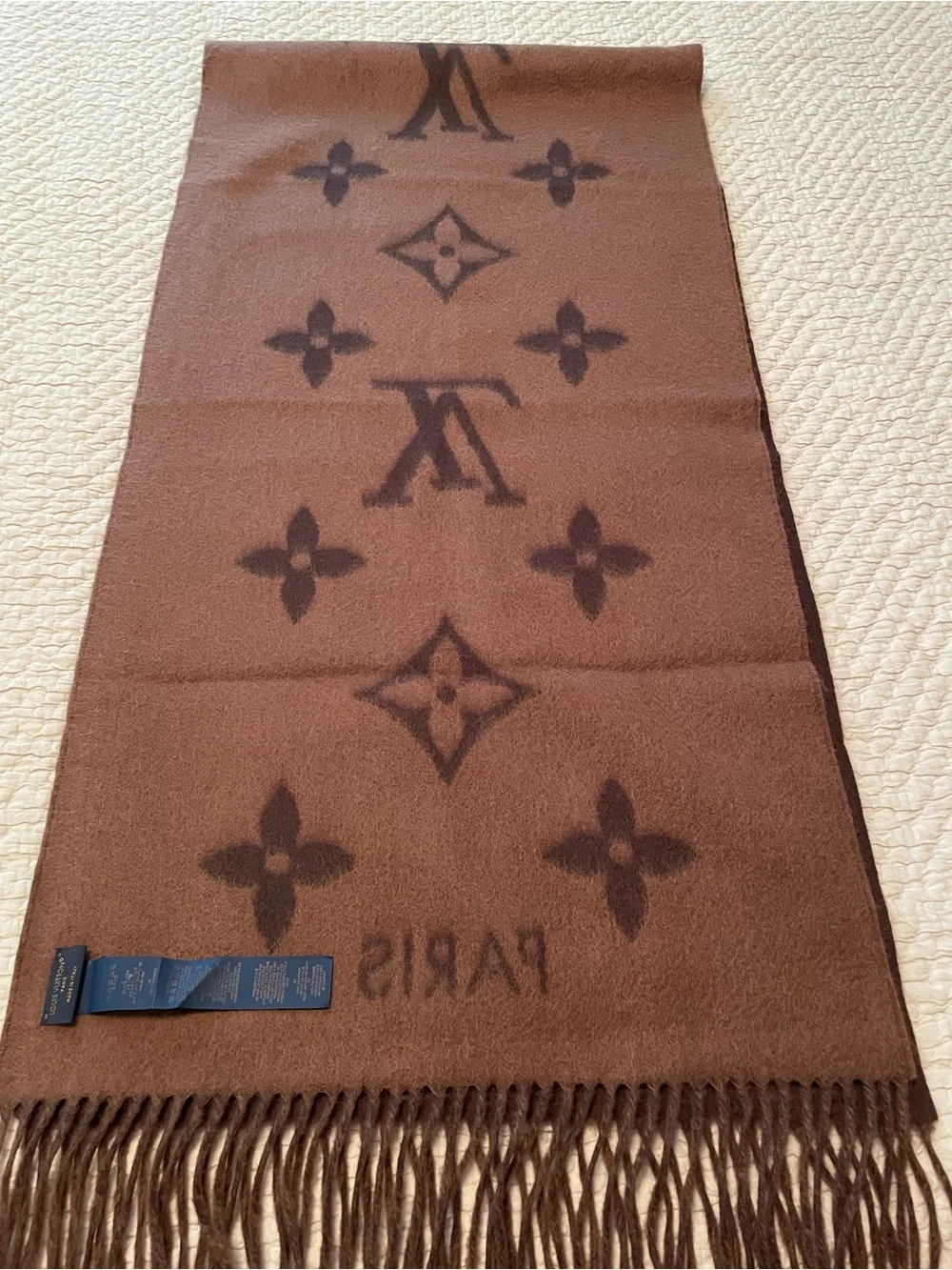 Louis Vuitton Brown and Tan scarf